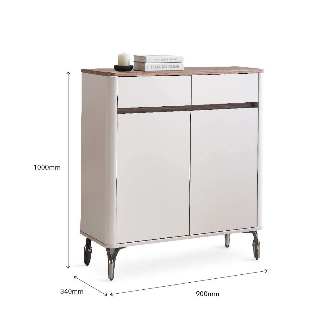 BREY Wood  2 Door Shoe Cabinet