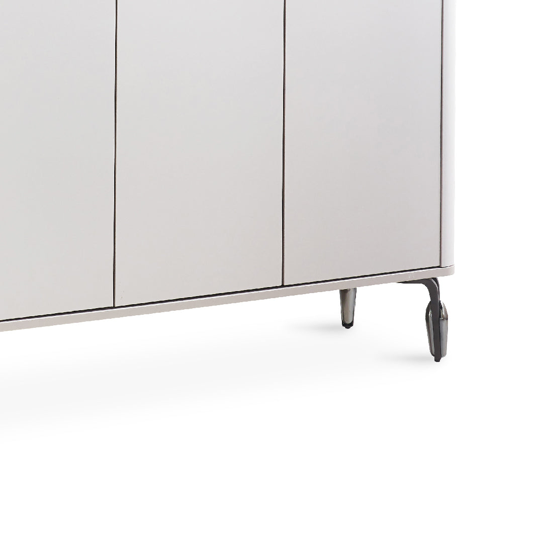 BREY Wood  3 Door Shoe Cabinet