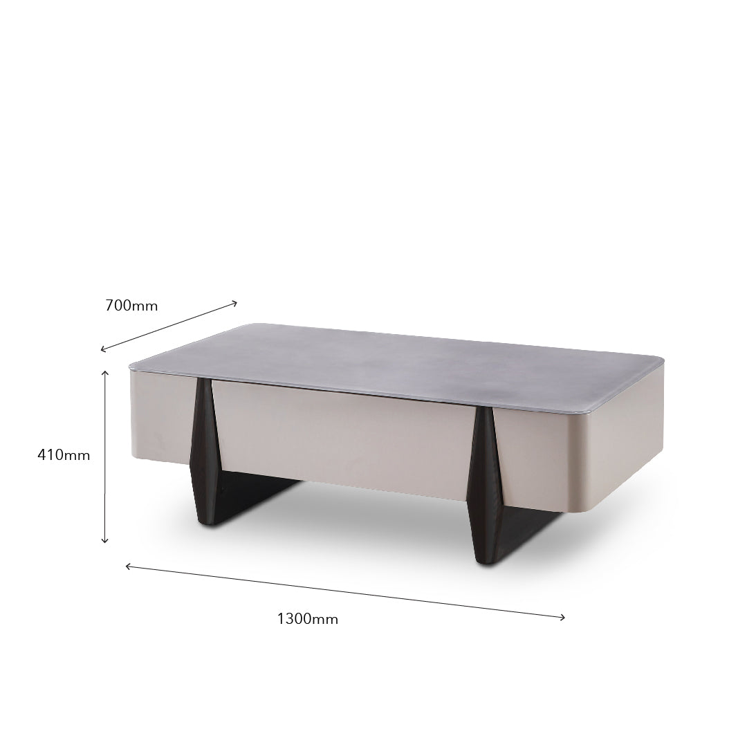 BREYAN Tempered Glass Coffee Table
