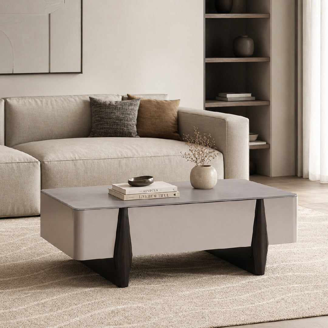 BREYAN Tempered Glass Coffee Table