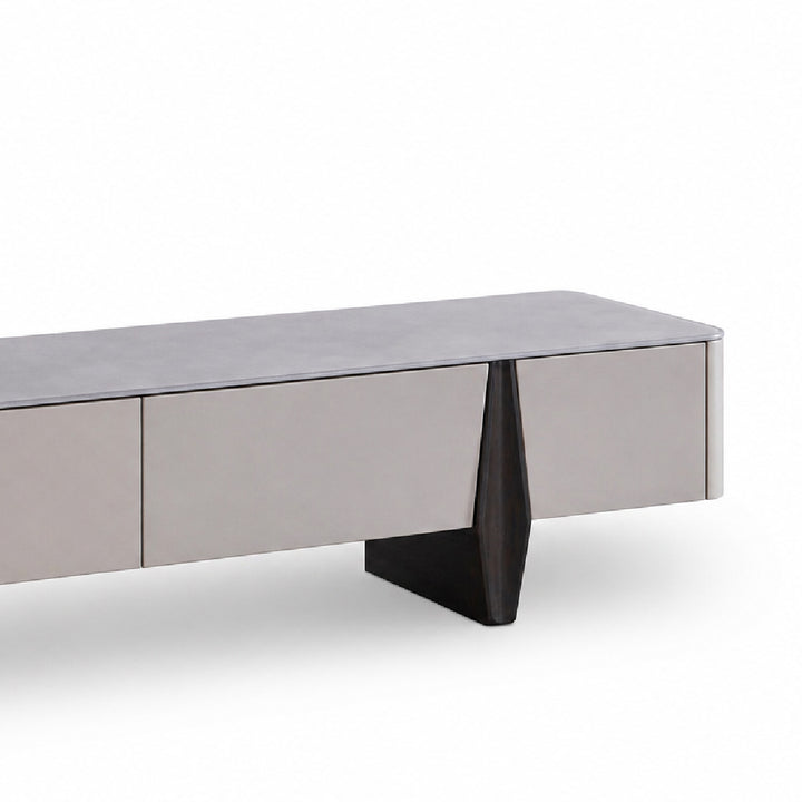 BREYAN Tempered Glass TV Cabinet