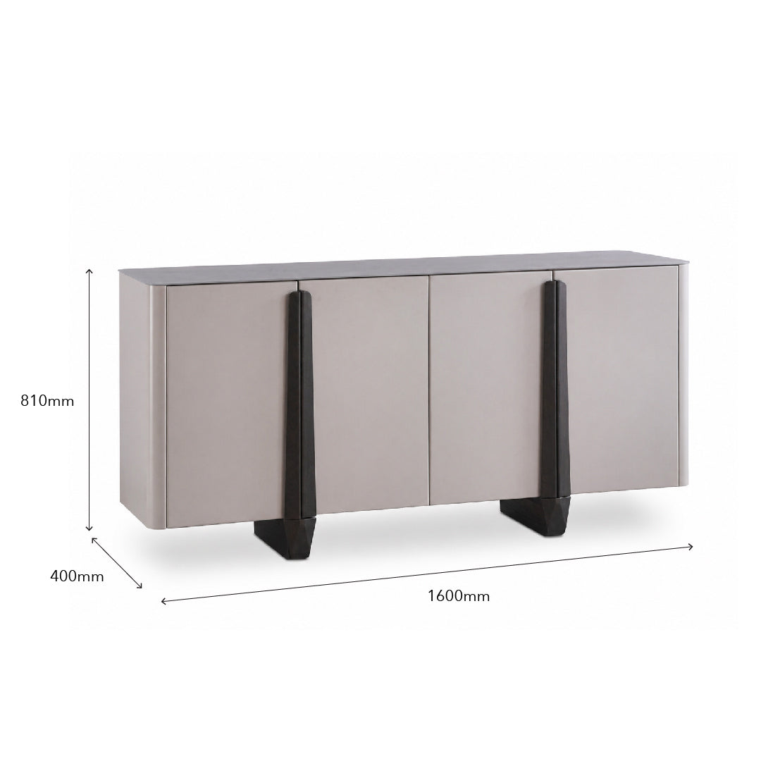 BREYAN Tempered Glass Sideboard