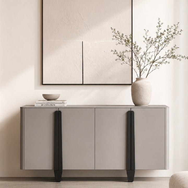 BREYAN Tempered Glass Sideboard