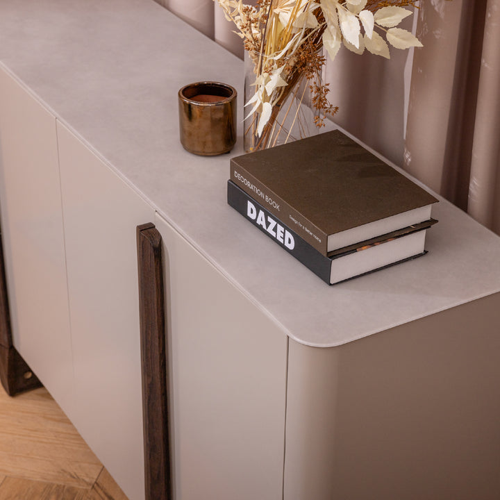 BREYAN Tempered Glass Sideboard