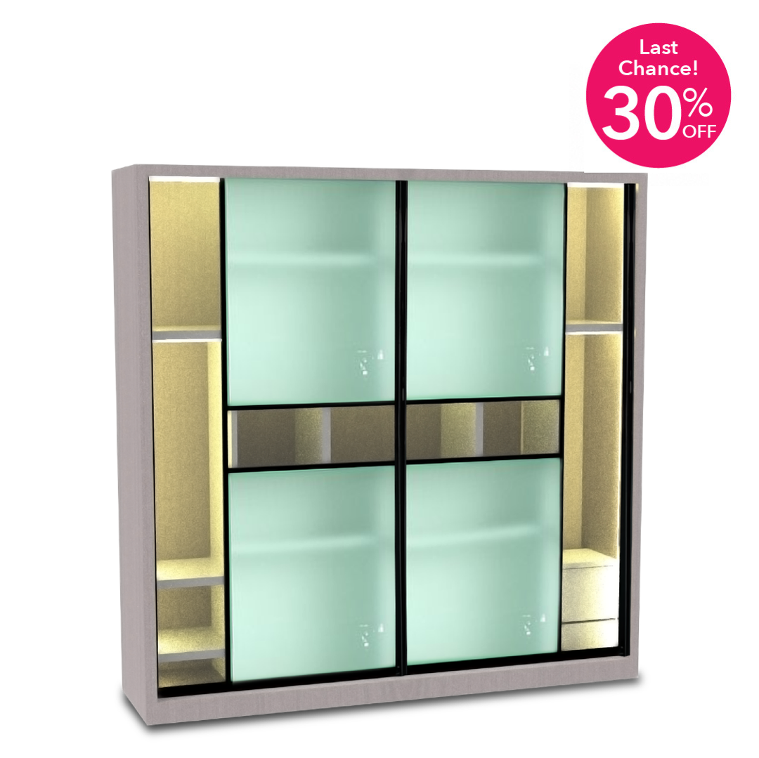 BRIGHTON Wardrobe with LED Light