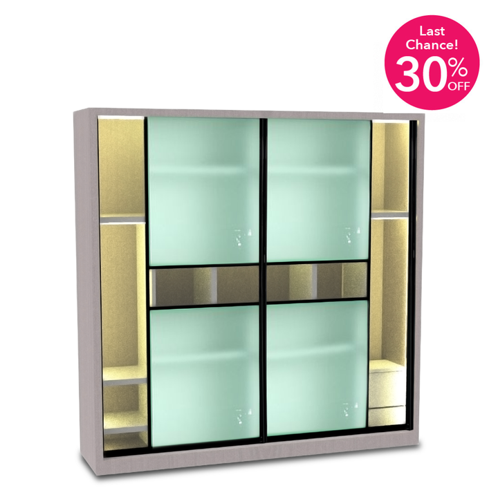 BRIGHTON Wardrobe with LED Light