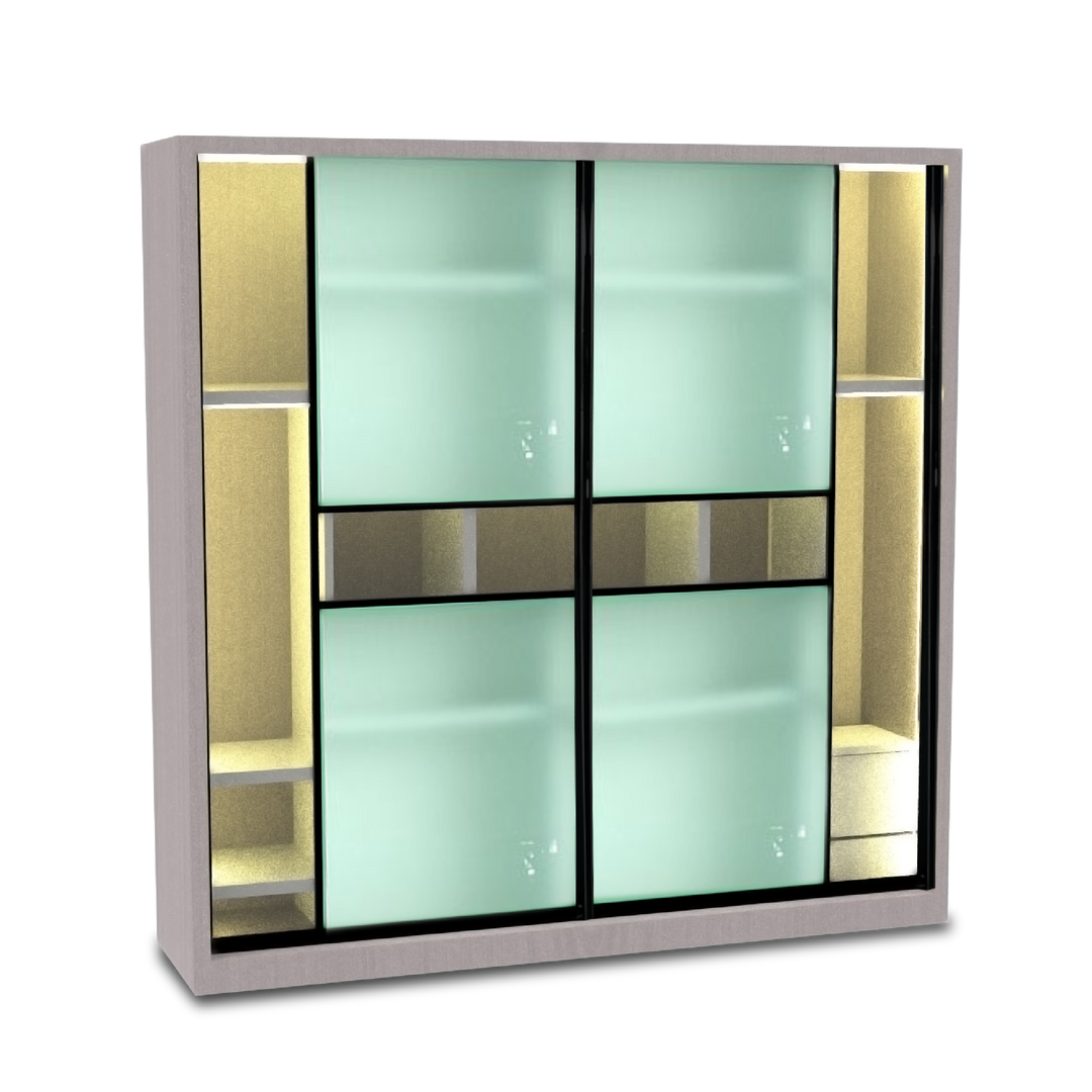 BRIGHTON Wardrobe with LED Light