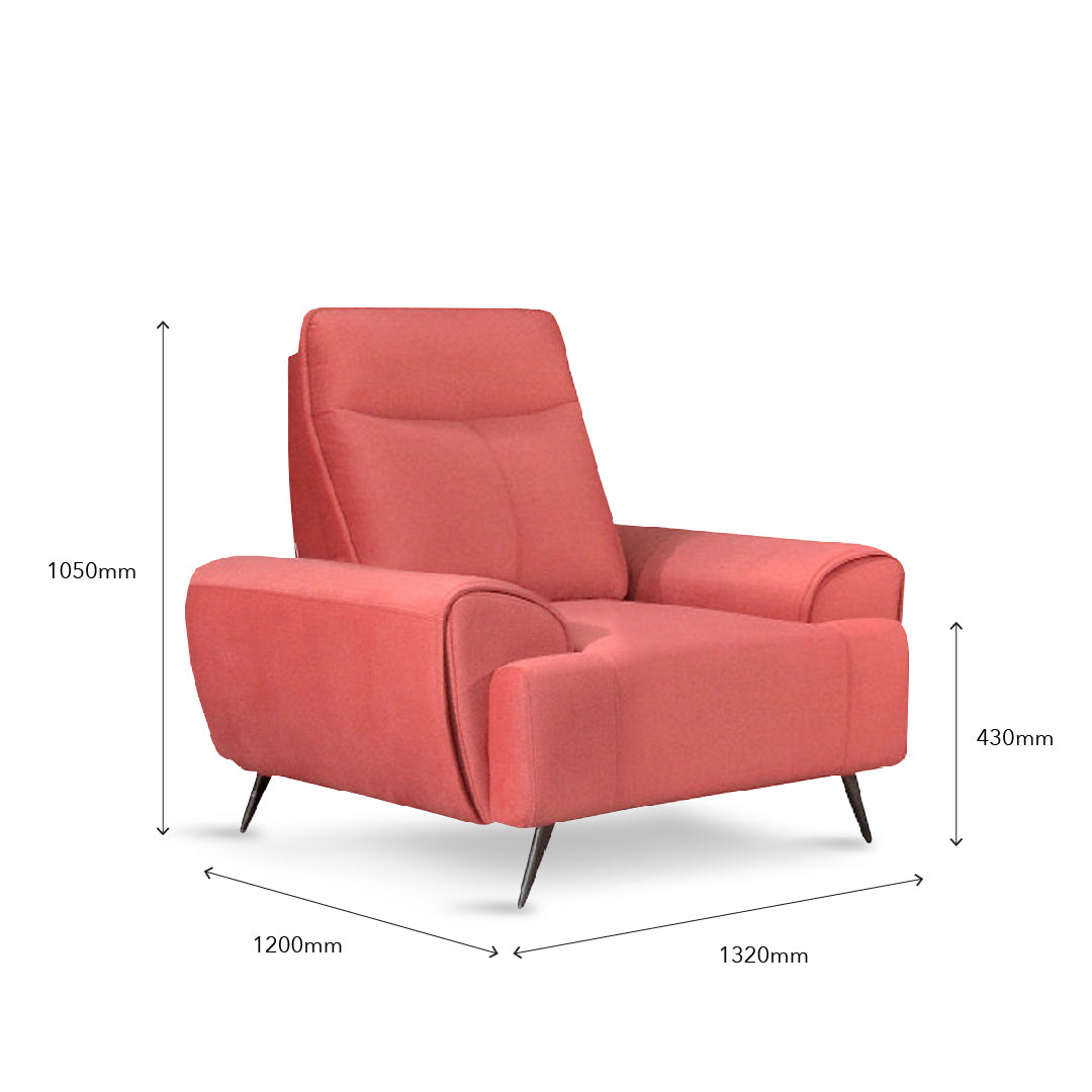 BRONWIN Push Back 1 Seater Sofa