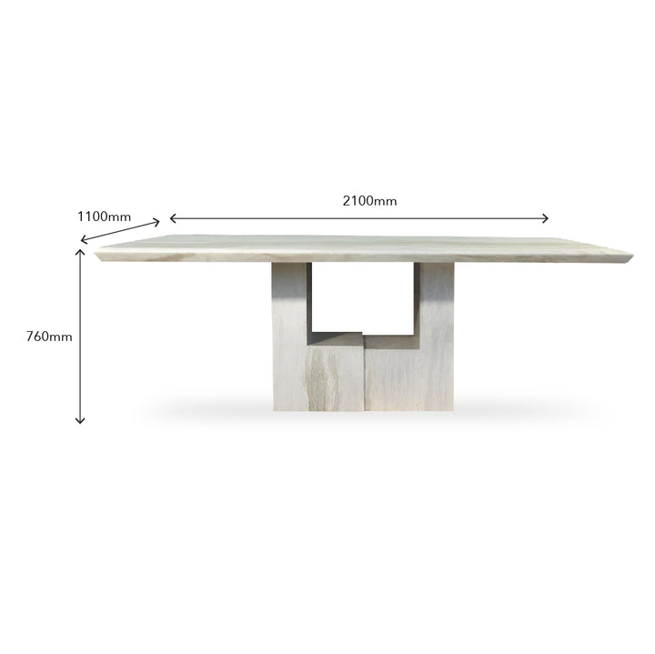 BORSEN Natural Marble Dining Table