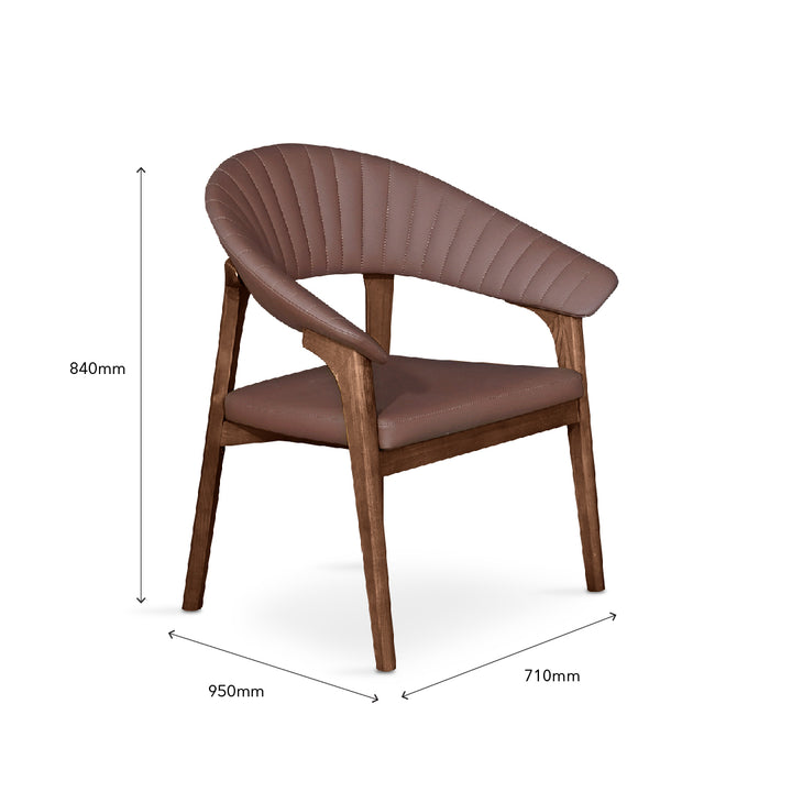 FOX Dining Chair Brown