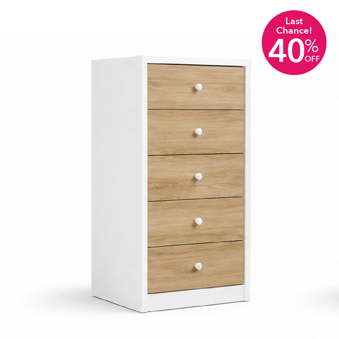 CASPER 5 Chest of Drawers (Natural Teak)