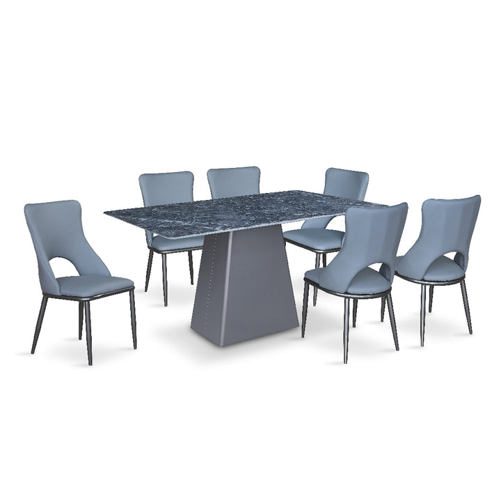 CELESTE III Crystal Marble Dining Table