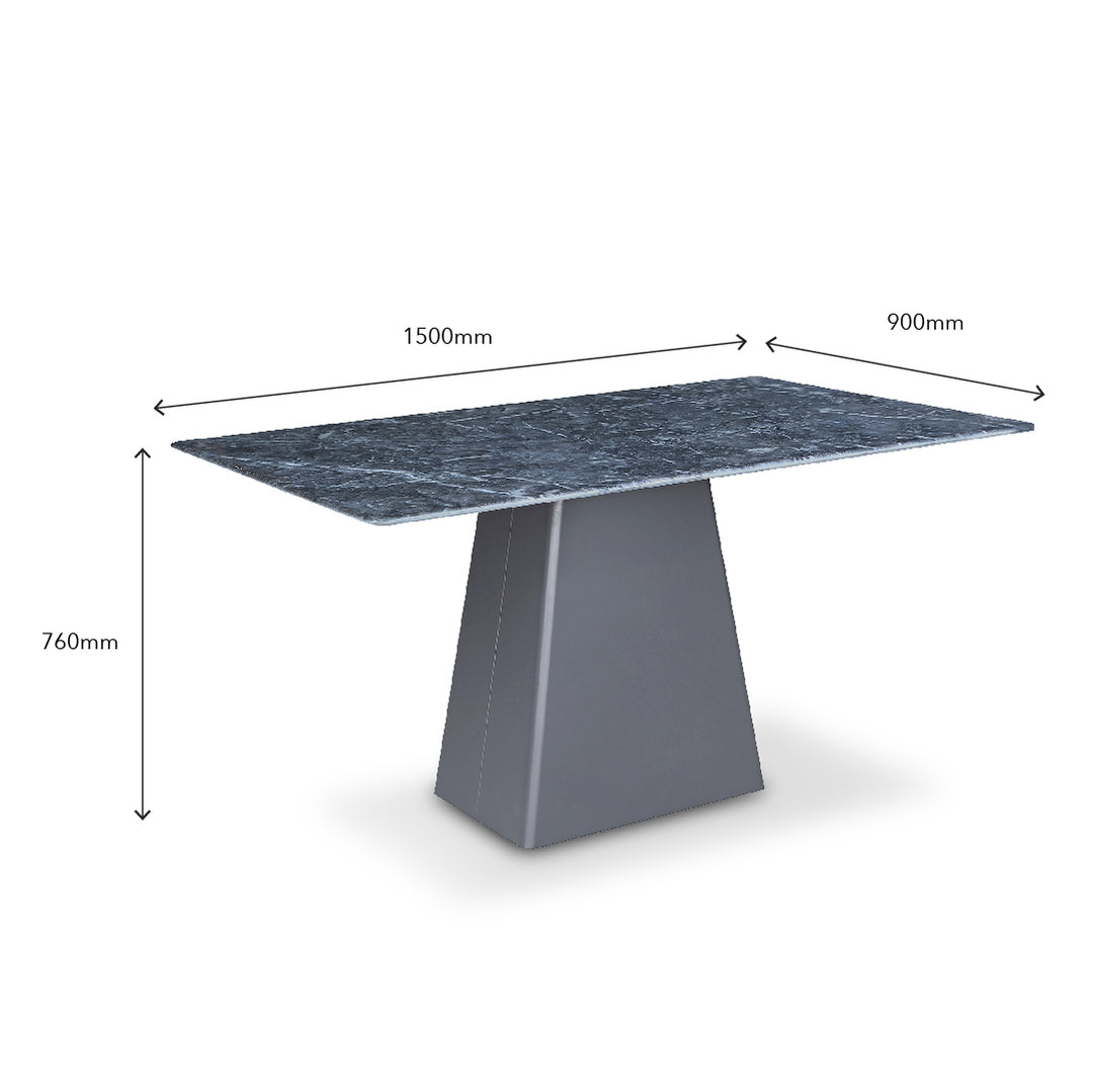 CELESTE III Crystal Marble Dining Table