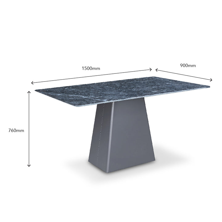 CELESTE III Crystal Marble Dining Table