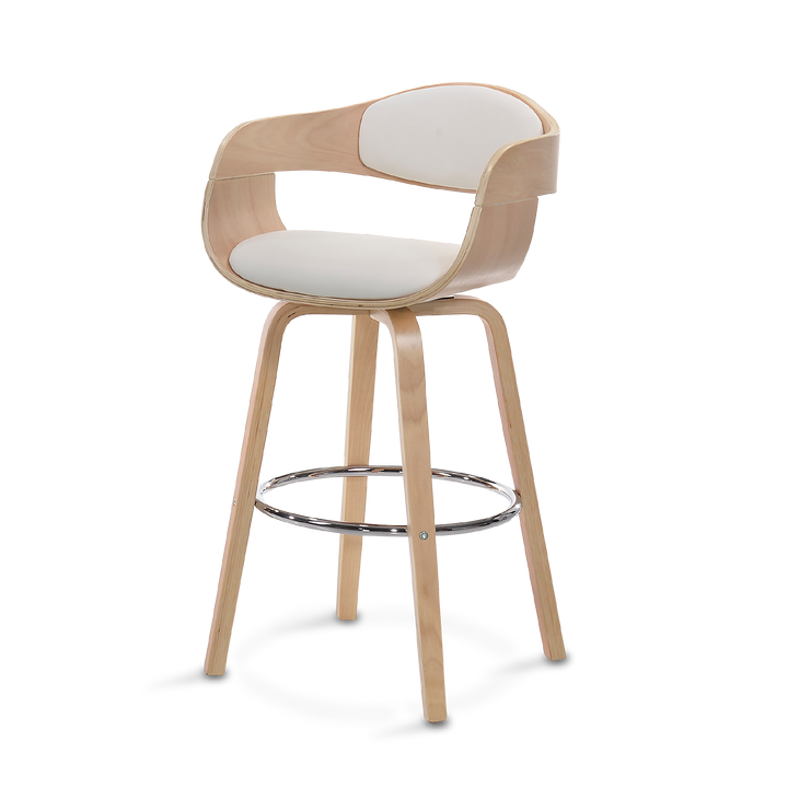 CHARLIZE Swivel Bar Chair White