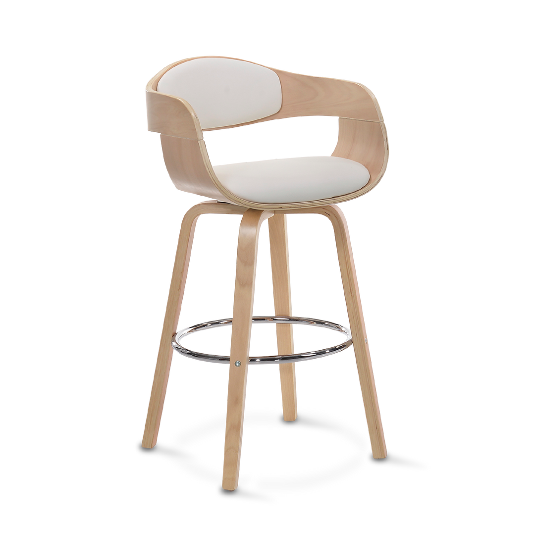 CHARLIZE Swivel Bar Chair White