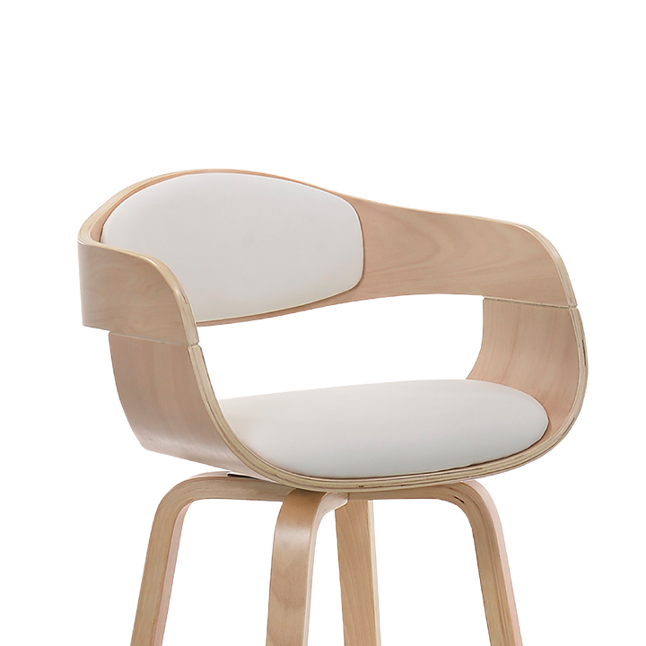 CHARLIZE Swivel Bar Chair White