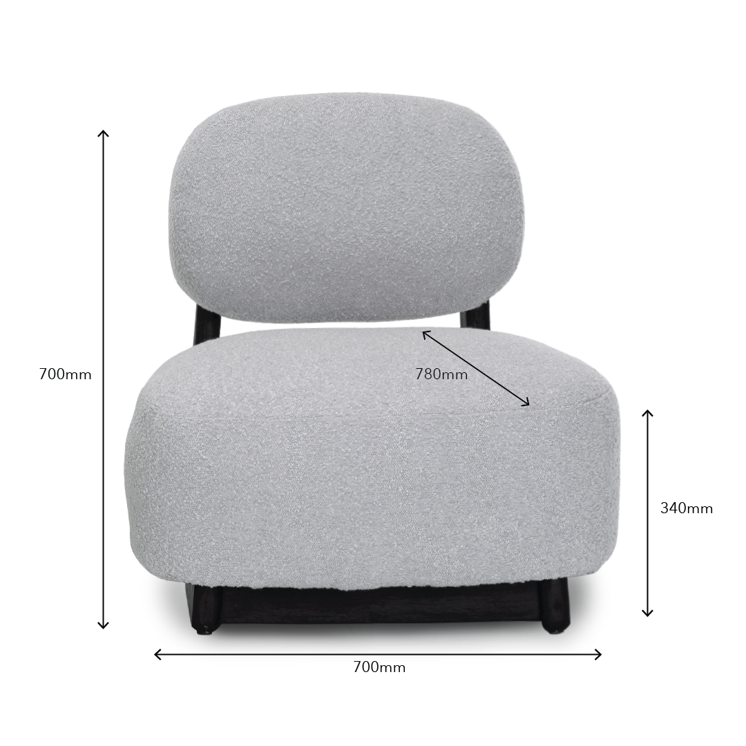 CLAUDIA Accent Chair Grey