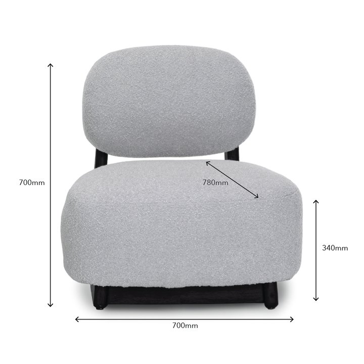 CLAUDIA Accent Chair Grey