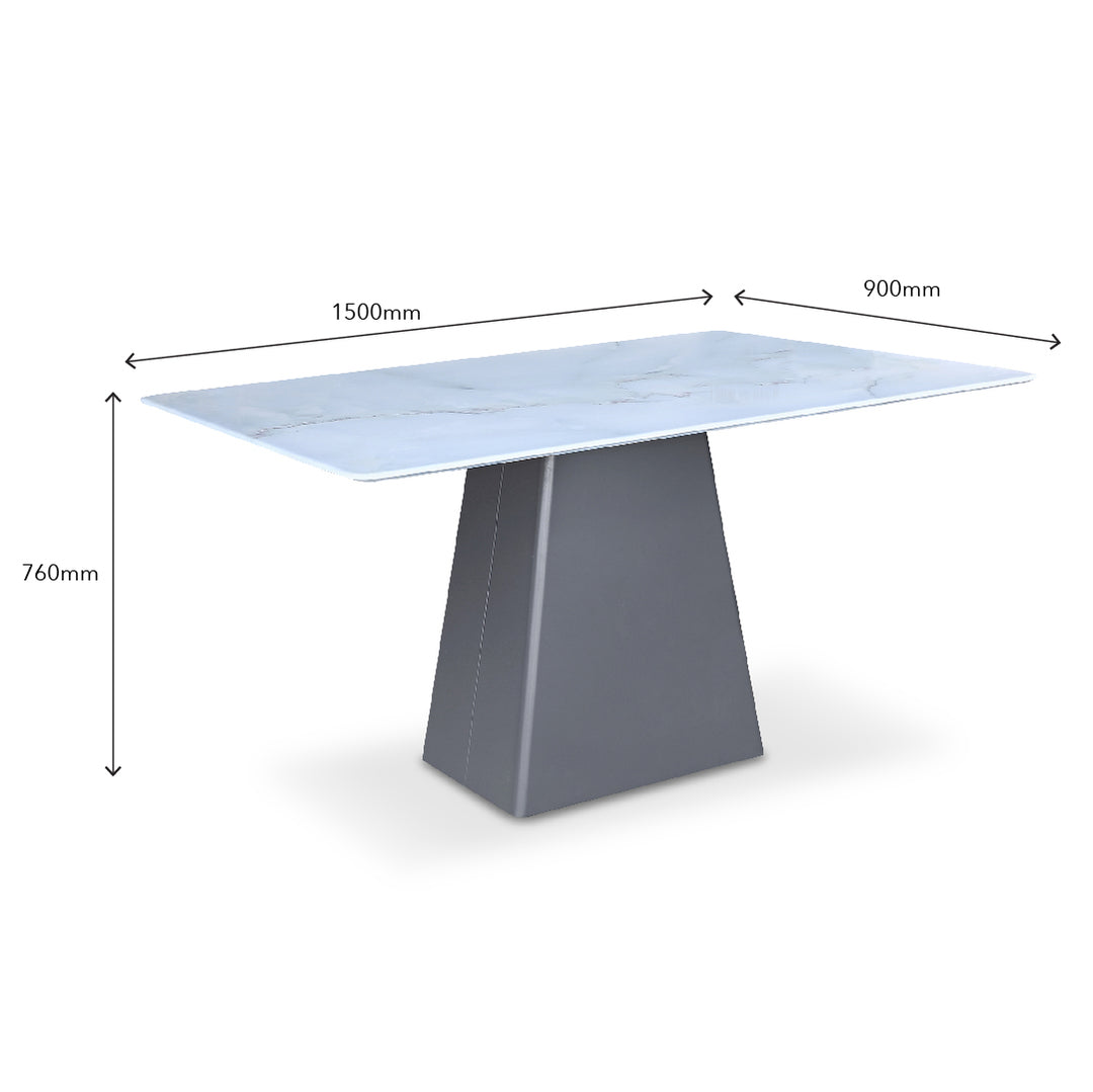 CELESTE II Crystal Marble Dining Table