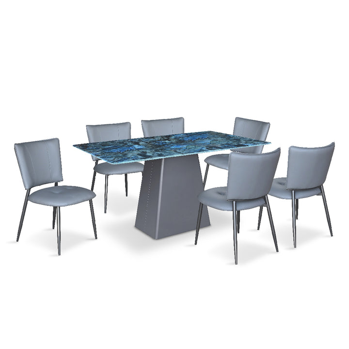 CELESTE IV Crystal Marble Dining Table