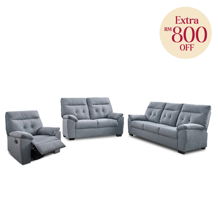 CASMIA Manual Recliner Sofa Set