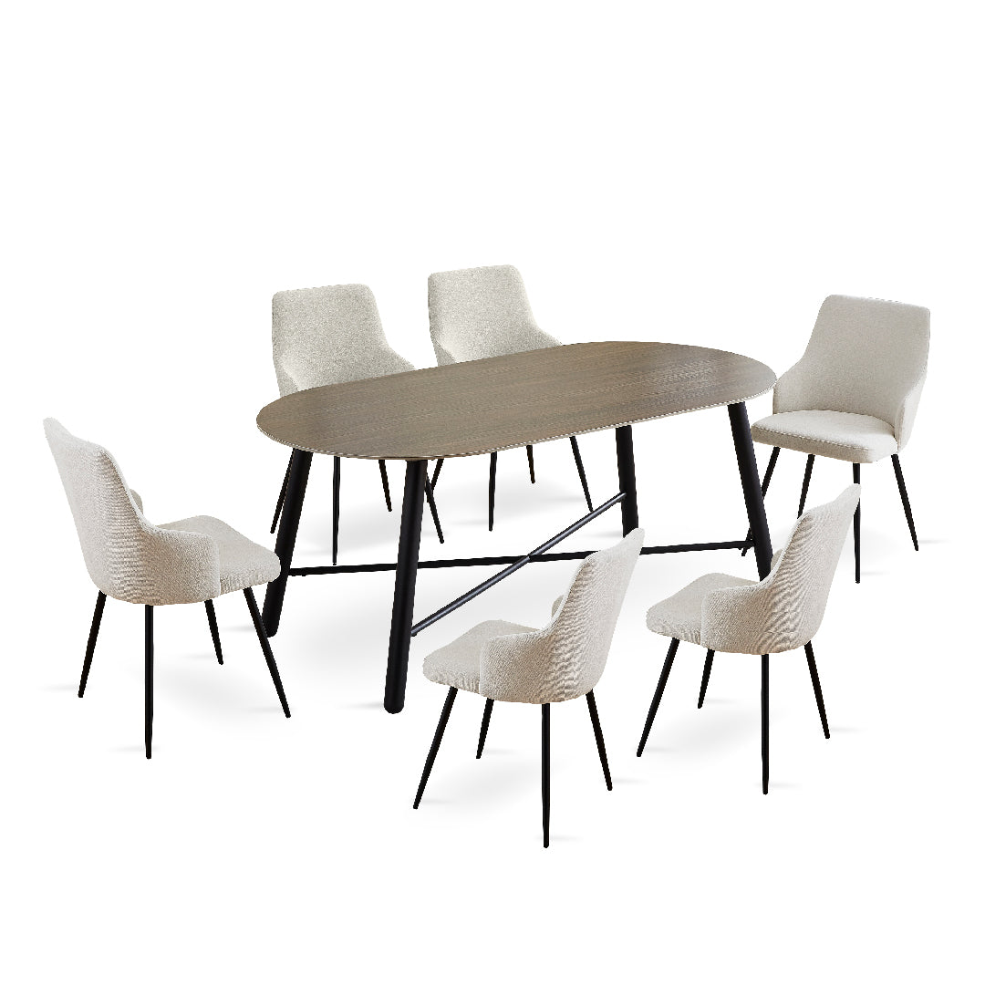 CATHERINE Dining Set Light Beige