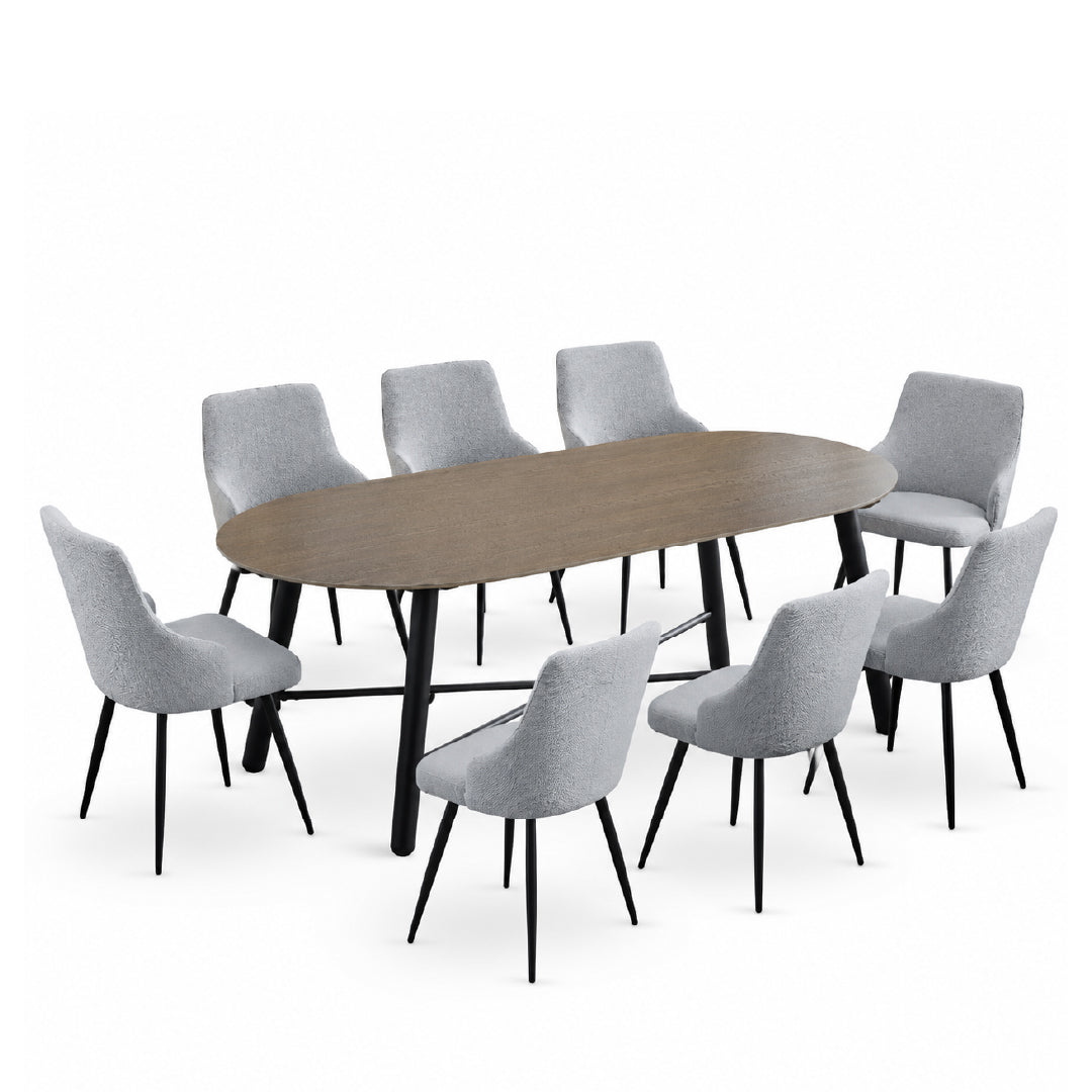 CATHERINE Dining Set Light Grey
