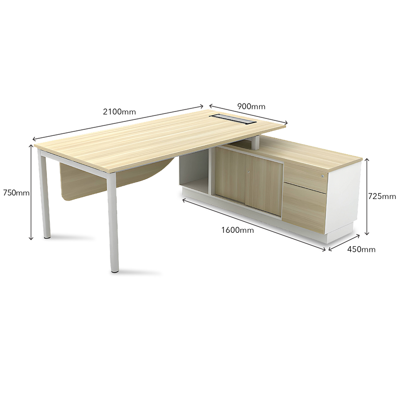 CELOSIA Director Table with Wire Trunking Box