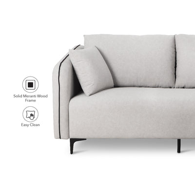 CHARLENE 3 Seater Sofa with Stool