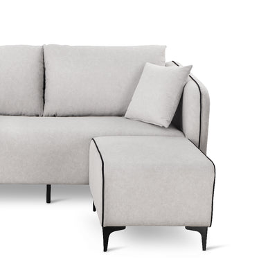 CHARLENE 3 Seater Sofa with Stool