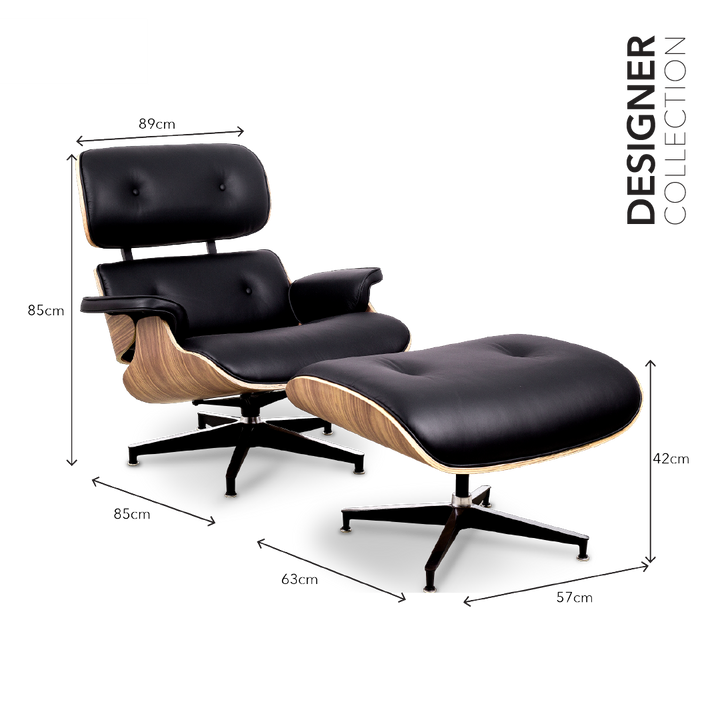 CHARLES Lounge Chair with Ottoman