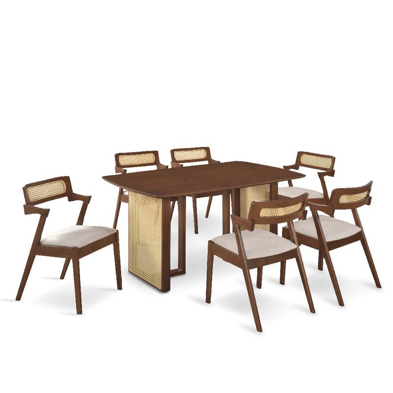 CHASE II Dining Set Walnut