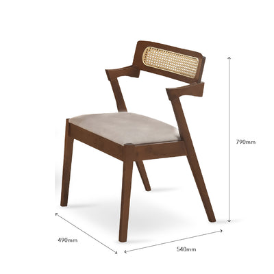 CORA Dining Chair Walnut