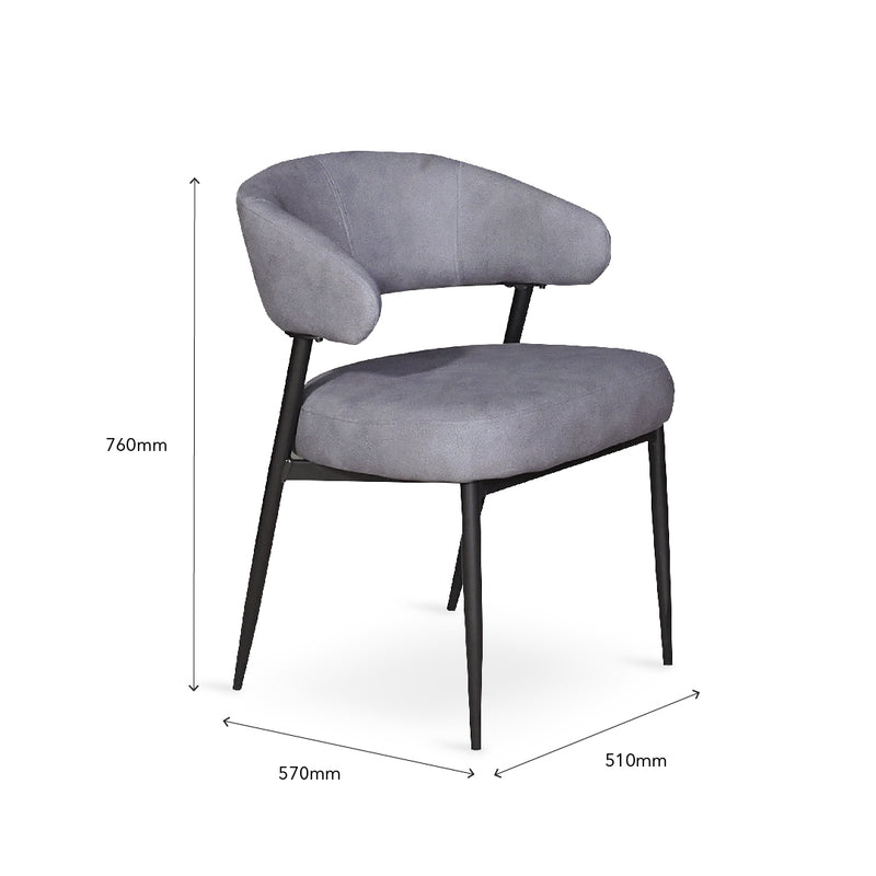 CICILE Dining Chair Grey