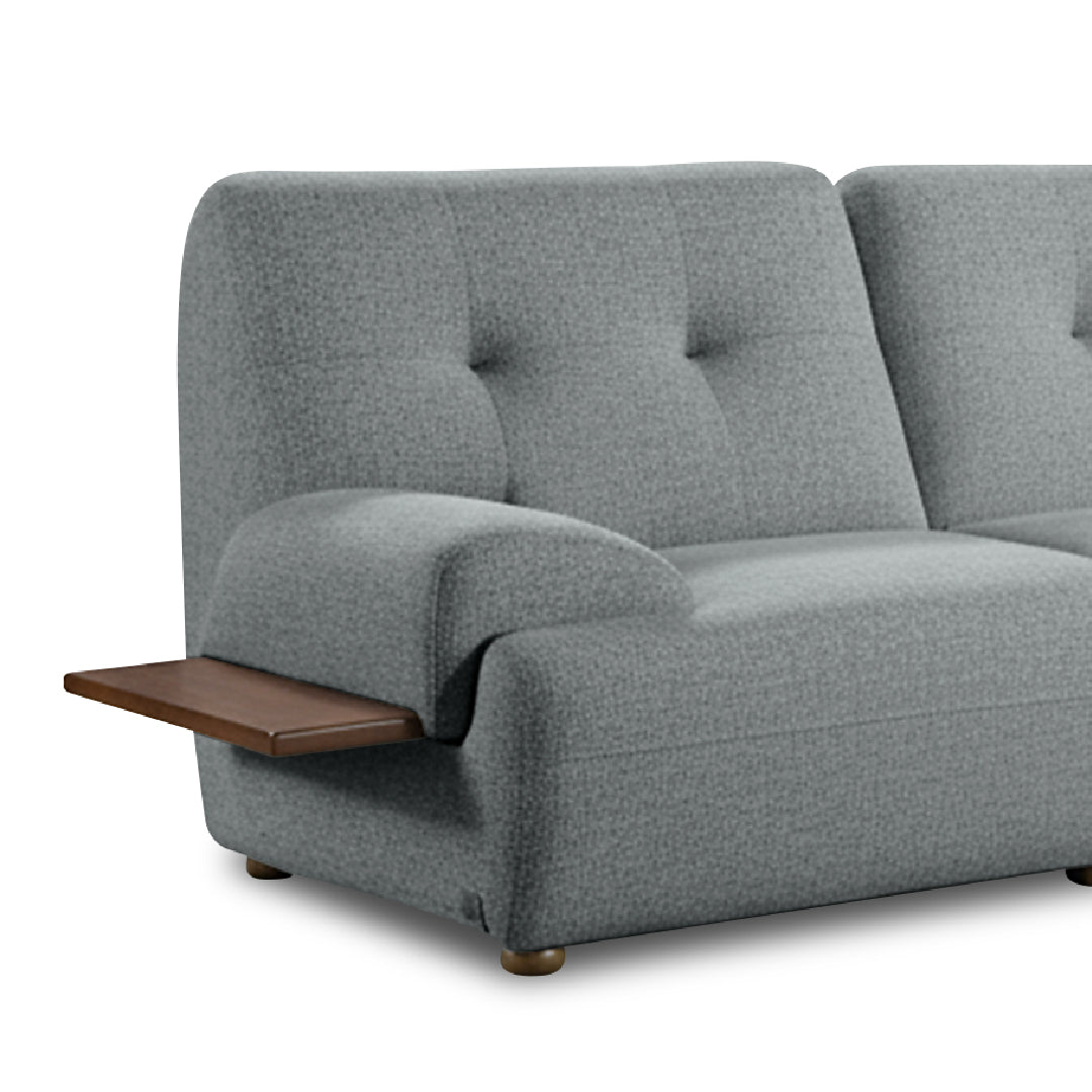 COEY L Shape Sofa with Console Table Dark Slate Grey