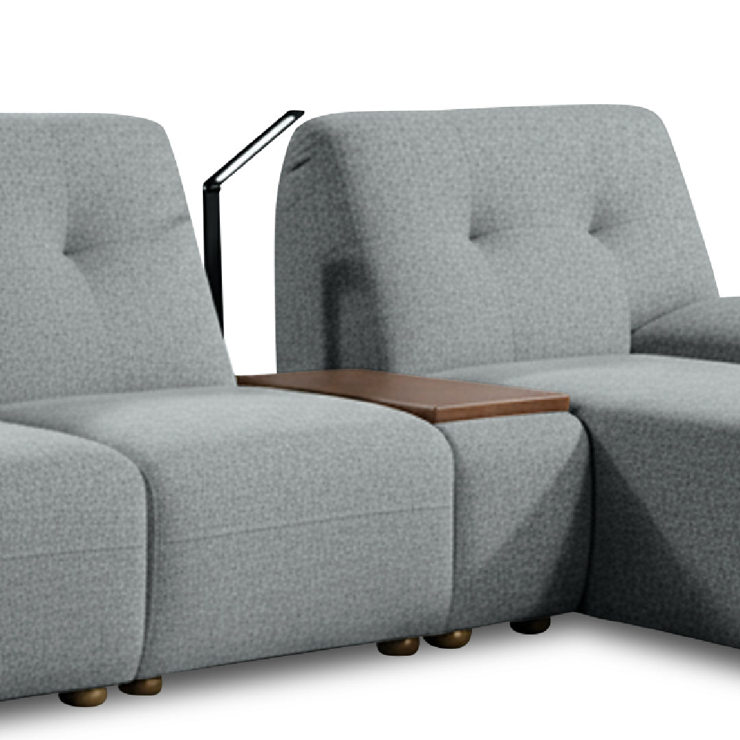 COEY L Shape Sofa with Console Table Dark Slate Grey