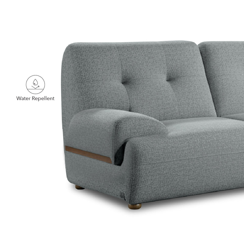 COEY L Shape Sofa with Console Table Dark Slate Grey