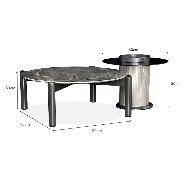 SARDINIA Ceramic Coffee Table Set