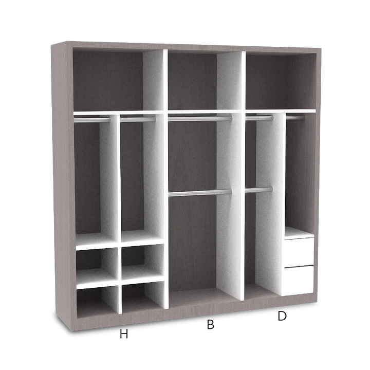 BRIGHTON Wardrobe with LED Light