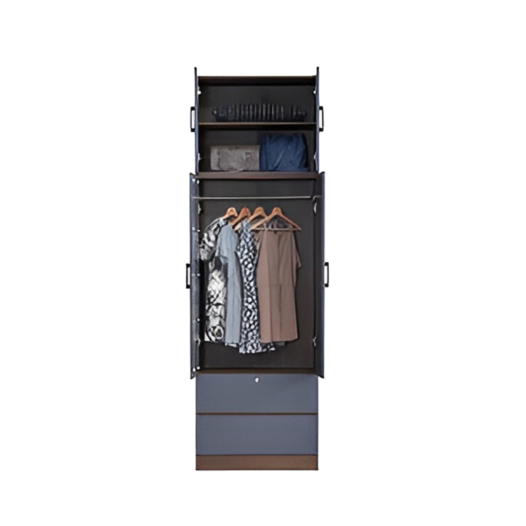 CRAWTON 2 Door Wardrobe with Top Storage