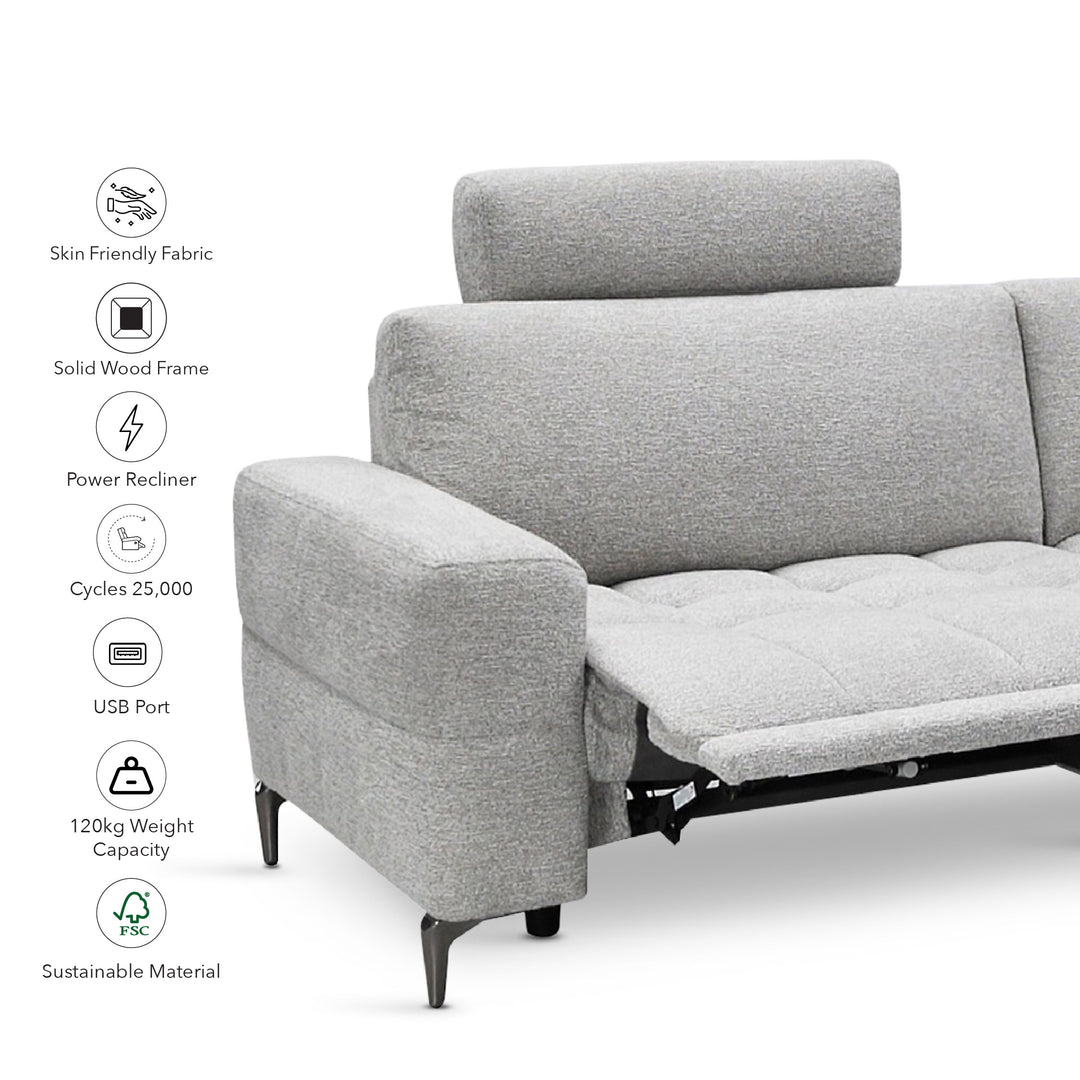 CRUZ L-Shape Power Recliner Sofa