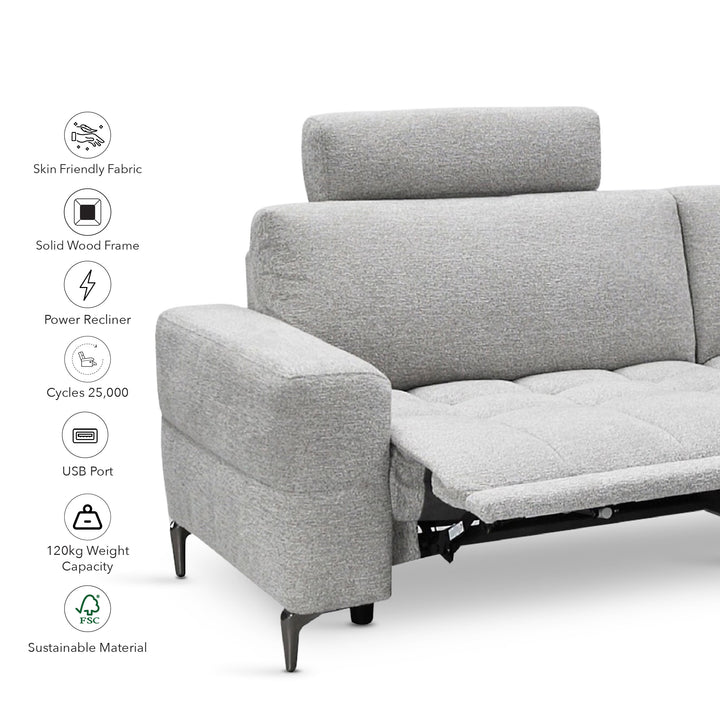 CRUZ L-Shape Power Recliner Sofa