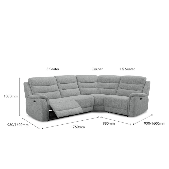 CUB Power Recliner Corner Sofa