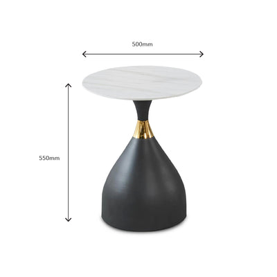 CYNTHIA Black Side Table