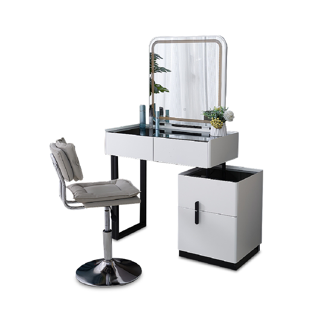 DAIENE LED Mirror Dresser with Chair