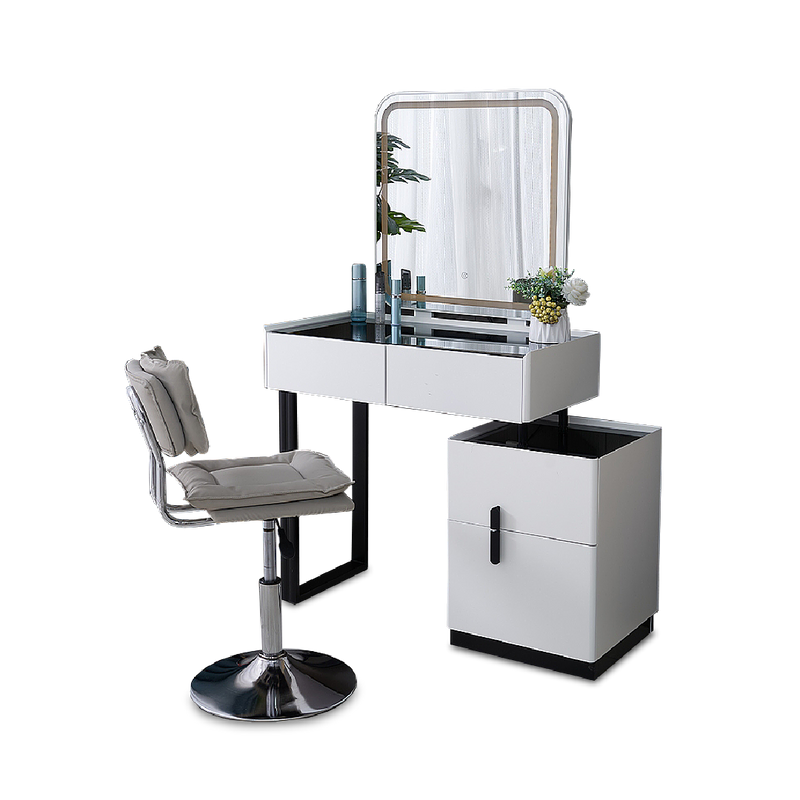 DAIENE LED Mirror Dresser with Chair