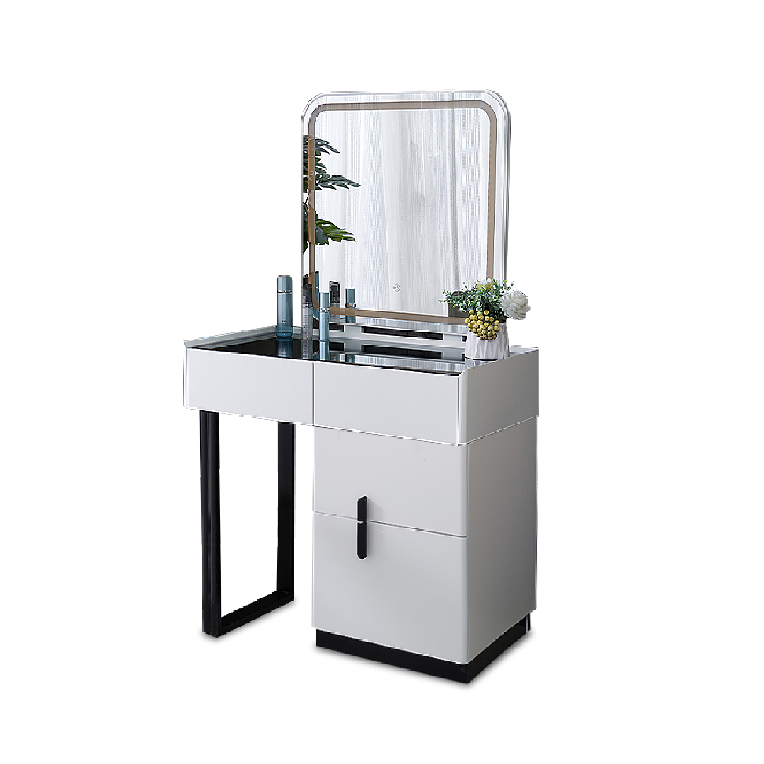 DAIENE LED Mirror Dresser with Chair