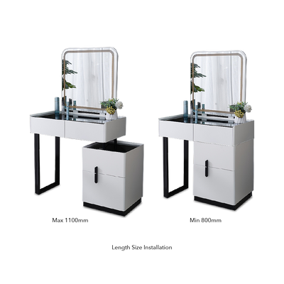 DAIENE LED Mirror Dresser with Chair
