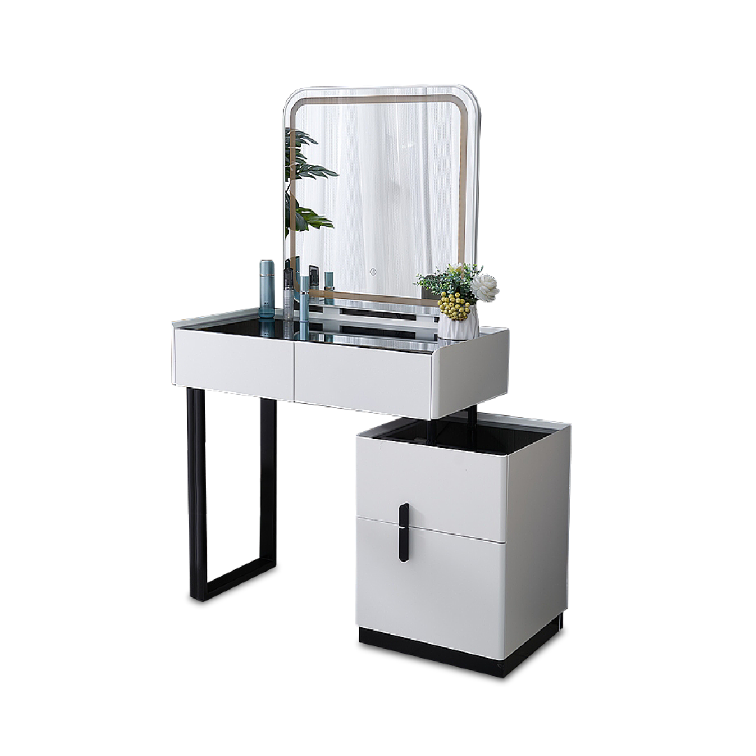 DAIENE LED Mirror Dresser with Chair